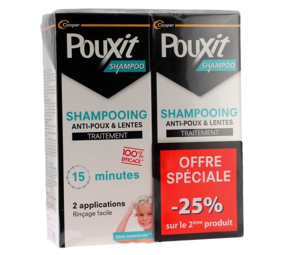 Shampoo gegen Läuse und Nissen Pouxit - 2er-Pack mit 200ml Flaschen -25% auf die 2. Flasche - image 1