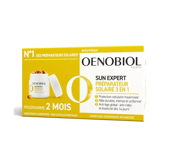 Sun Expert Sonnenvorbereiter 3 in 1 Oenobiol - 2er Pack mit 30 Kapseln - image 1