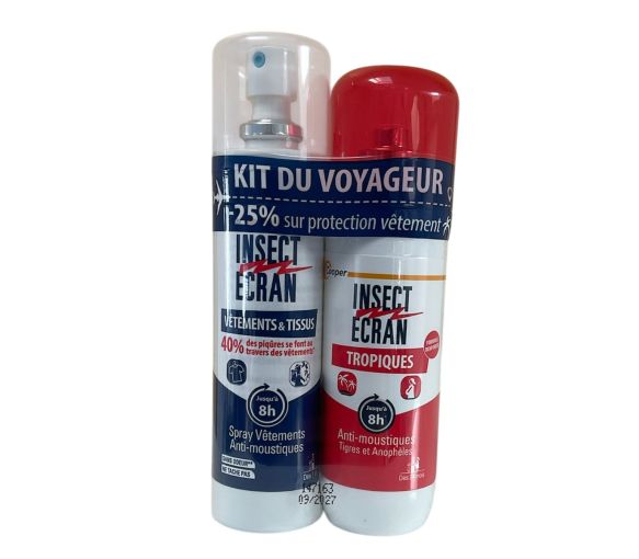 Spray für Kleidung und Anti-Mücken Tropen Insektenschutz - Set aus 2 Flaschen mit 100ml und 75ml Sonderangebot