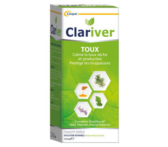 Clariver Hustensaft mit Thymian- und Zitronenaroma Cooper - Flasche mit 175 ml - image 1