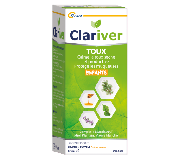 Clariver Hustensaft für Kinder mit Orangengeschmack Cooper - Flasche mit 175 ml - image 1