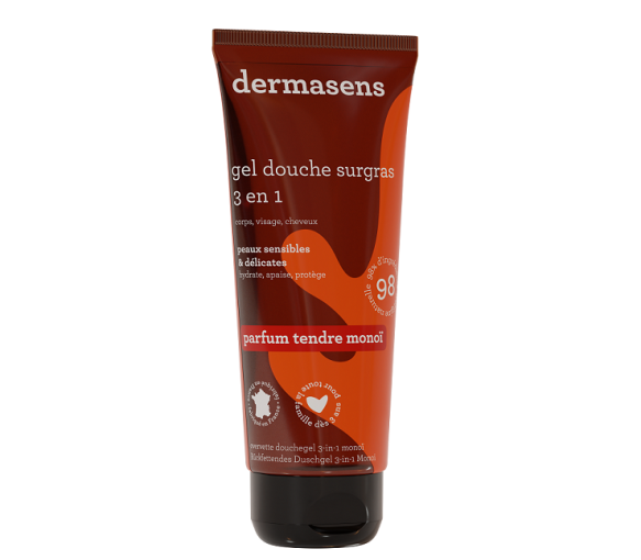 Dermasens Duschgel überfettend Zarte Monoi Grüne Marke - Tube mit 200 ml