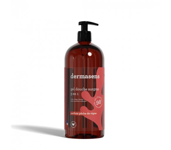 Dermasens überfettendes Duschgel mit Pfirsichduft Marque Verte - Pumpflasche 1L