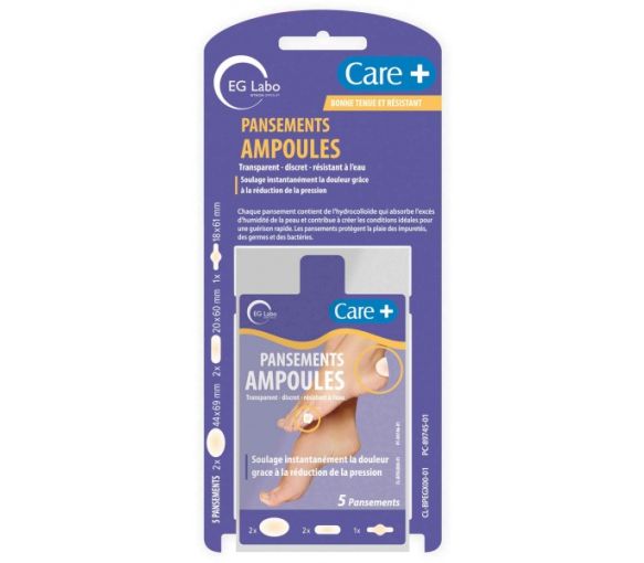 Blasenpflaster Care+ EG Labo - Packung mit 5 Pflastern