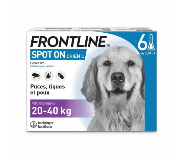 Spot On Hund 20-40 kg Frontline - 6 Pipetten zu 2,68 ml - image 1