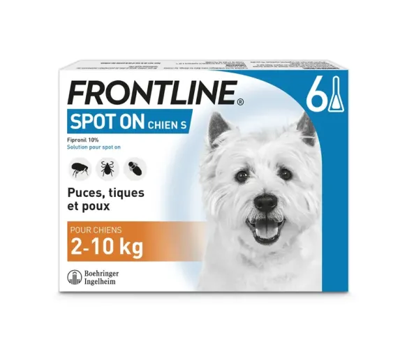 Spot On Hunde 2-10 kg Frontline - 6 Pipetten à 0,67 ml - image 1