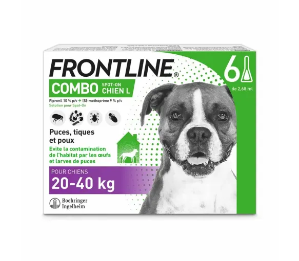 Combo Spot-On Hund 20-40 kg Frontline - 6 Pipetten zu 2,68ml - image 1