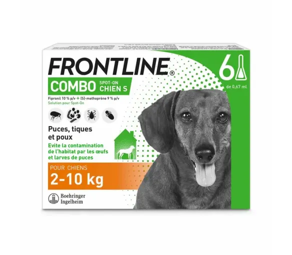 Combo Spot-on Hund 2-10 kg Frontline - 6 Pipetten zu 0,67 ml - image 1