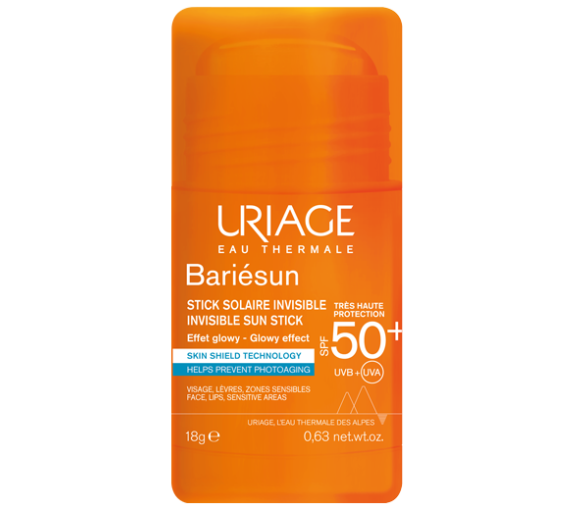 Bariésun unsichtbarer Sonnenschutzstick SPF50+ Uriage - Stick mit 18g