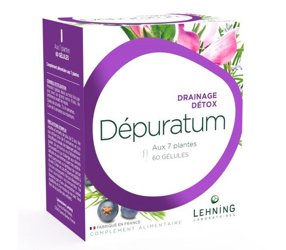 Depuratum Drainage Detox Lehning - Packung mit 60 Kapseln