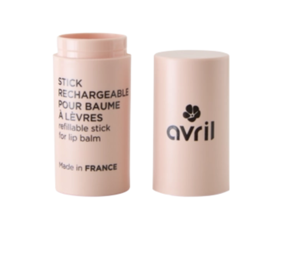Leere nachfüllbare Lippenbalsam-Röhre in Rosa von Avril - eine leere Röhre