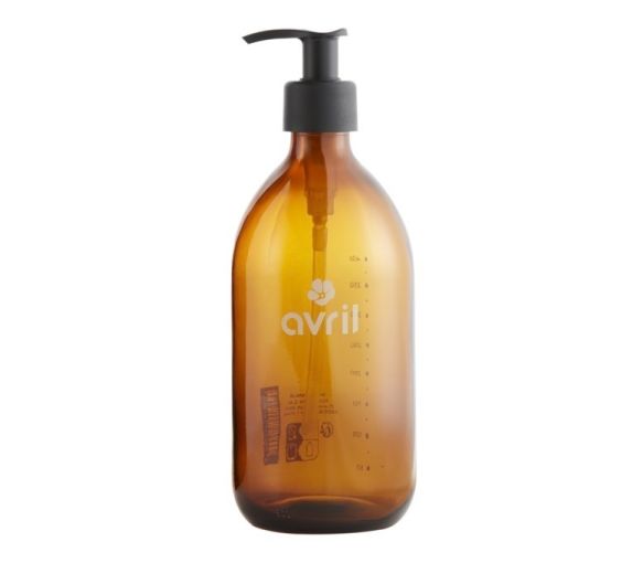Wiederverwendbare Flasche aus bernsteinfarbenem Glas Avril - leere Flasche mit 500 ml
