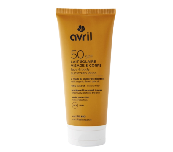 Sonnenschutzmilch Gesicht & Körper LSF50 April - Tube mit 100ml