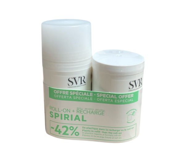Spirial Antitranspirant-Deodorant 48H SVR - Roll-on 50 ml + Roll-on Nachfüllpackung 50 ml