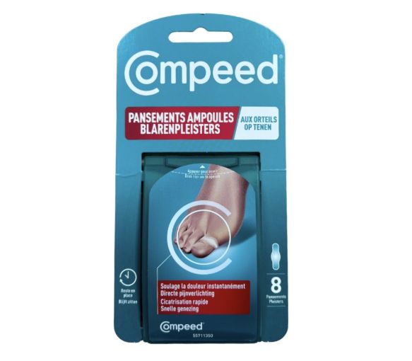 Blasenpflaster für die Zehen Compeed - Schachtel mit 8 Pflastern