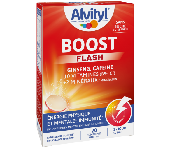Alvityl Boost Ginseng und Koffein Urgo - Packung mit 20 Brausetabletten - image 1