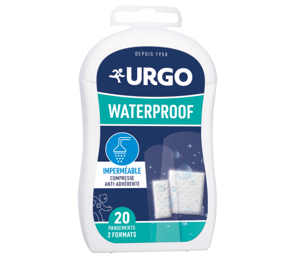 Wasserdichte Urgo Pflaster - Box mit 20 Pflastern in 2 Größen