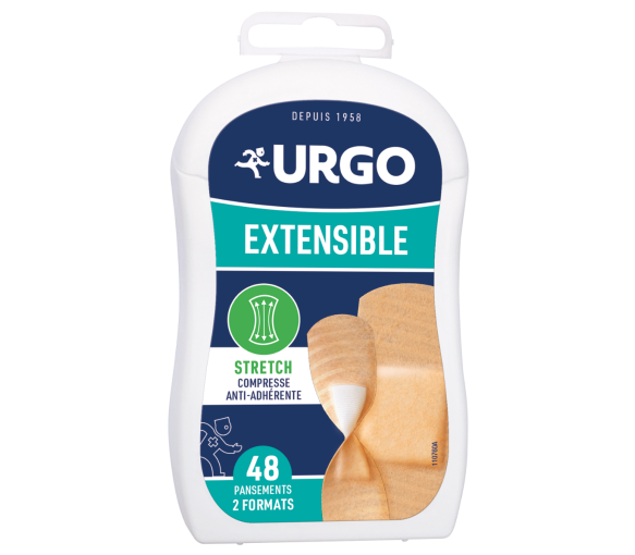 Dehnbare Pflaster 2 Größen Urgo - Packung mit 48 Pflastern