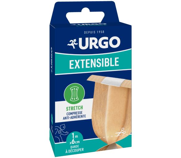 Dehnbare Band 1m x 6cm Urgo - 1 zuschneidbares Band