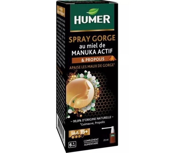 Manuka-Honig- und Propolis-Spray IAA 15+ Humer - Spray mit 20 ml