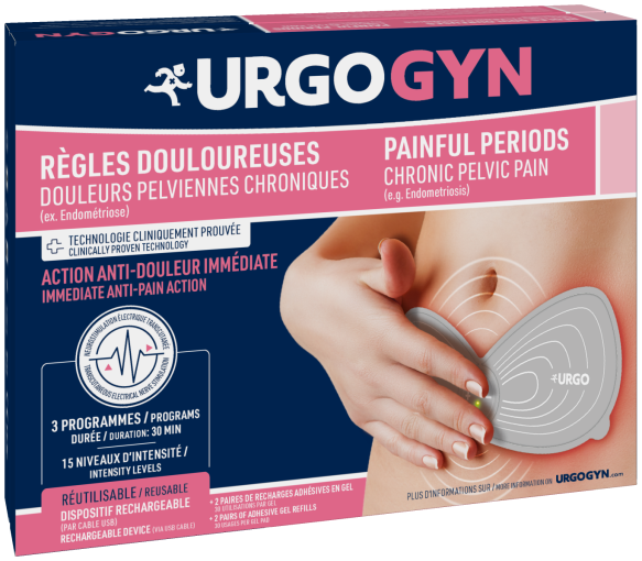Elektrotherapie-Patch bei schmerzhaften Regelbeschwerden Urgo - Box mit 1 Patch und 2 Nachfüllpackungen - image 1