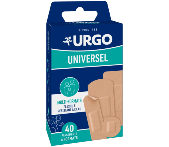 Universelle Urgo Pflaster - Schachtel mit 40 Pflastern in 4 Größen