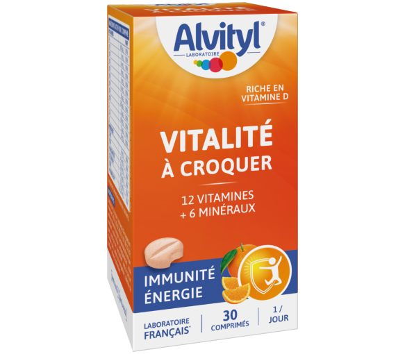 Vitalität zum Knabbern Geschmack Orange Alvityl - Packung mit 30 Tabletten - image 1