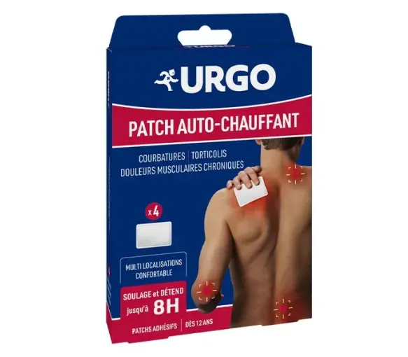 Wärme-Patch 8h Urgo - Packung mit 4 Pflastern