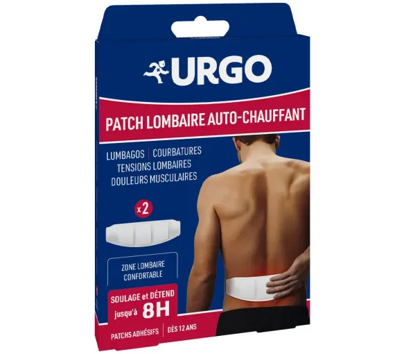 Selbstwärmendes Lendenkissen 8h Urgo - Packung mit 2 Kissen