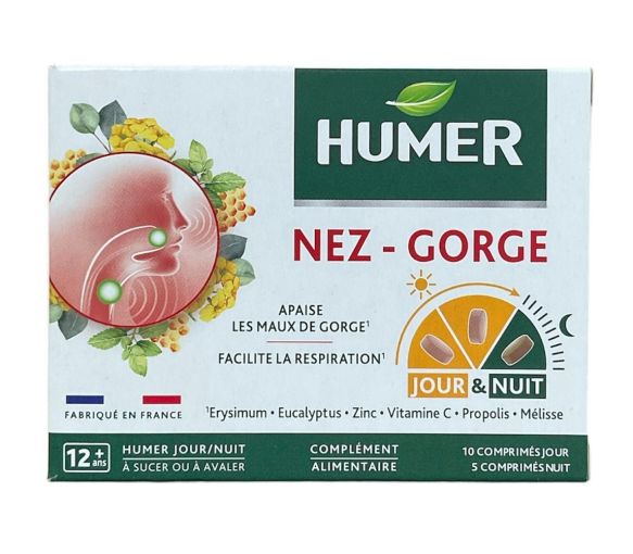 Humer Tag und Nacht Nase Hals - Packung mit 15 Tabletten - image 1
