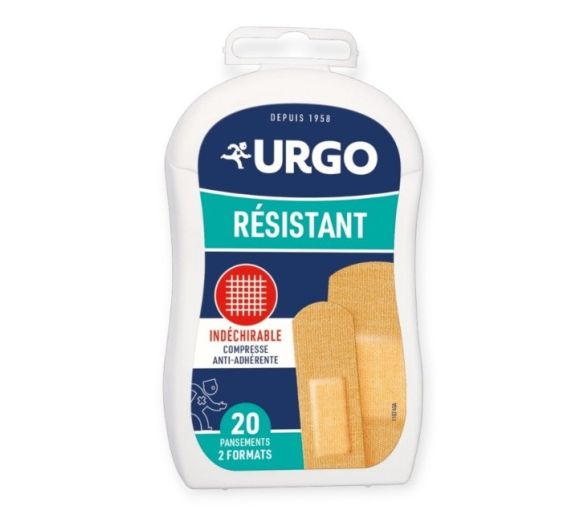 Unzerreißbare, widerstandsfähige Urgo-Pflaster - Schachtel mit 20 Pflastern