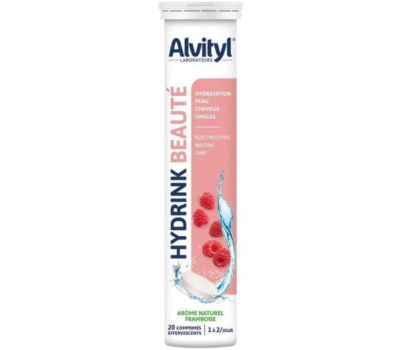 Hydrink Schönheit Himbeergeschmack Alvityl - Tube mit 20 Brausetabletten