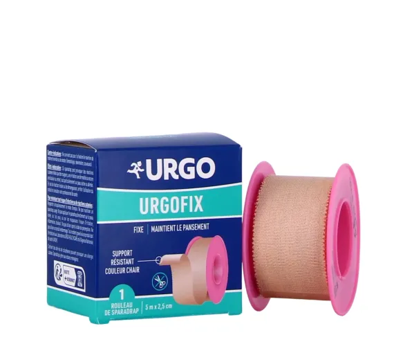 Sparadrap Urgofix gewebt hautfarben Urgo - 1 Rolle von 5mx2,5m