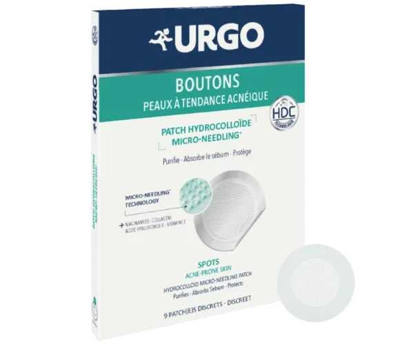 Hydrocolloid-Patch Mikronadelung Pickel Urgo - Schachtel mit 9 Patches