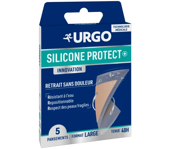 Siliconschutzinnovation Pflaster große Größe Urgo - Packung mit 5 Pflastern