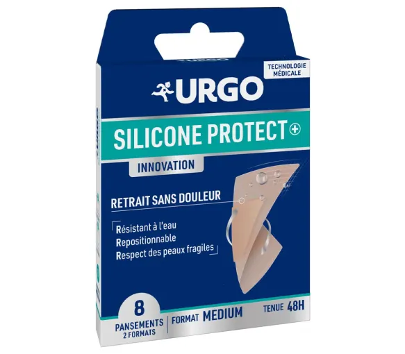 Silicone Protect+ Innovation Pflaster Medium Urgo - Schachtel mit 8 Pflastern