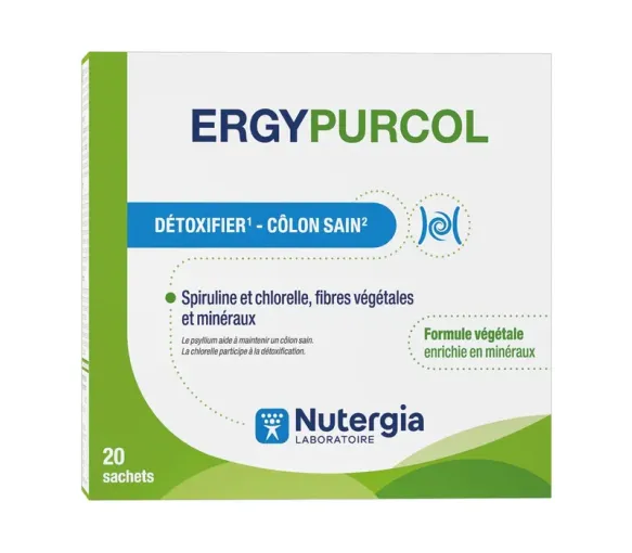 Ergypurcol gesunder Darm Nutergia - Packung mit 20 Beuteln