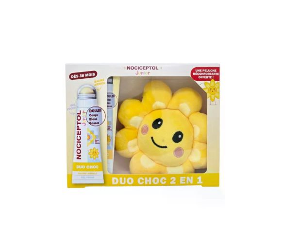Coffret Duo Schock 2 in 1 Nociceptol Junior - ein Balsam von 2g, ein Kältegel von 20ml und ein kostenloses Plüschtier - image 1