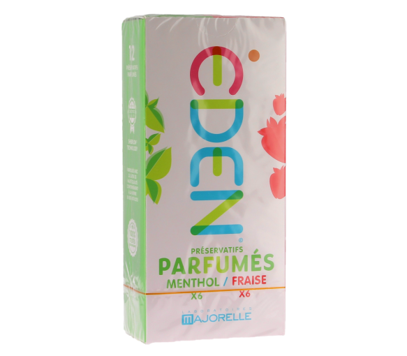 Eden Menthol / Erdbeere Majorelle - Schachtel mit 12 Kondomen - image 1