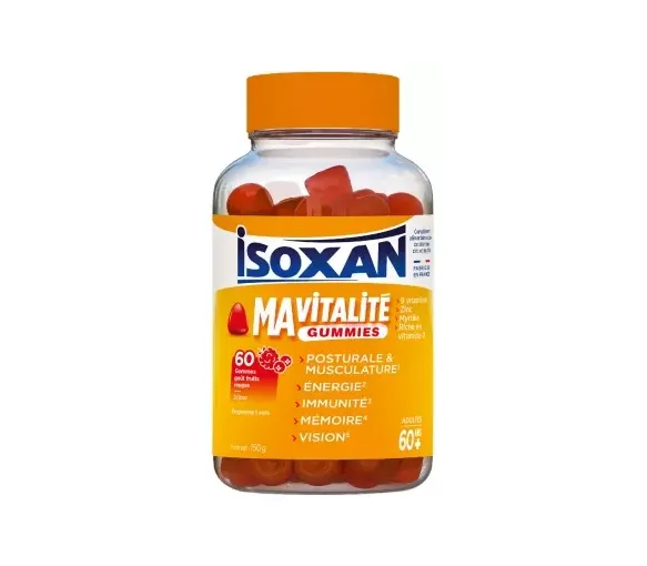 Isoxan Meine Vitalität Gummies 60 Jahre+ Geschmack rote Früchte - Dose mit 60 Gummies
