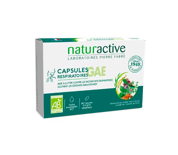 GAE Bio Naturactive Atemkapseln - Packung mit 30 Kapseln
