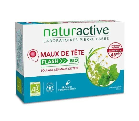 Kopfschmerzen Flash bio Naturactive - Packung mit 14 Kapseln - image 1