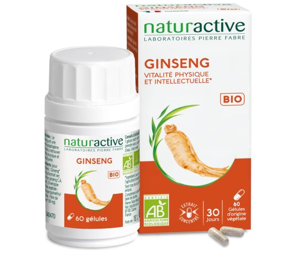 Ginseng Bio Vitalität Naturactive - Packung mit 60 Kapseln