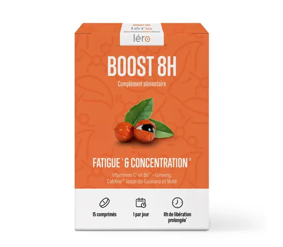 Boost 8h Müdigkeit und Konzentration Léro - Packung mit 15 Tabletten