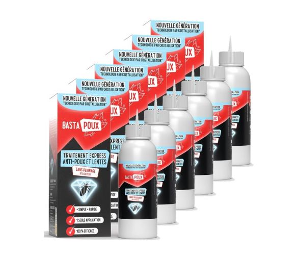 Bastapoux traitement express anti-poux et lentes PediAct - flacon de 100ml (lot de 6)