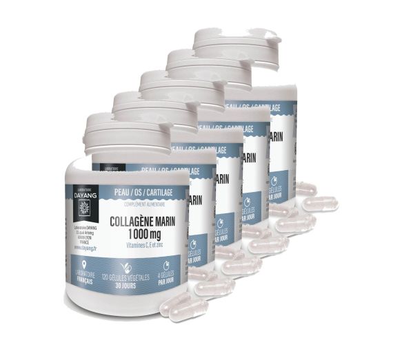 Marin-Kollagen 1000 mg Dayang - Dose von 120 Kapseln (Packung mit 5) - image 1