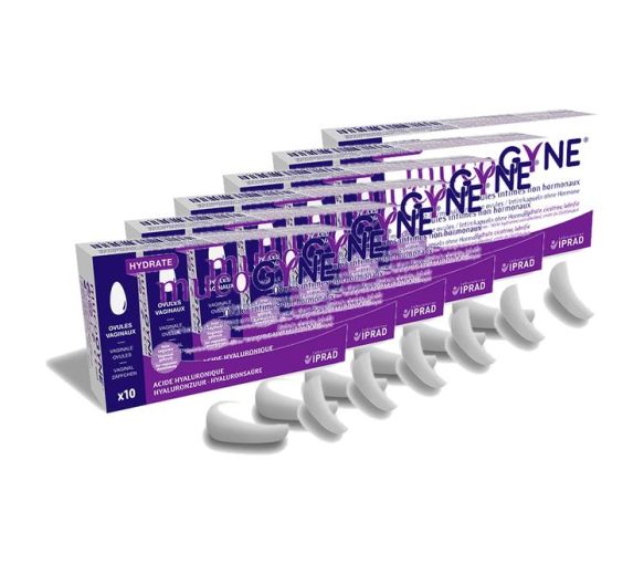 Mucogyne intime nicht-hormonelle Zäpfchen - Packung mit 10 vaginalen Zäpfchen (6er Pack)