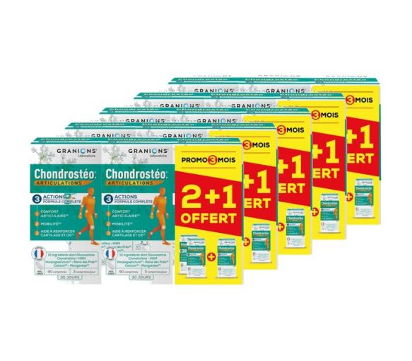 Chrondrosteo 3-Monats-Programm Granions - Packung mit 270 Tabletten (5er-Pack)
