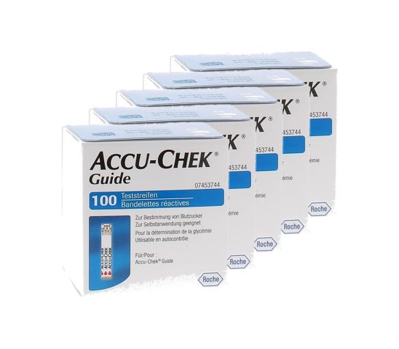 Accu-Chek Guide Blutzuckermessstreifen - 100 Streifen (5er Pack)
