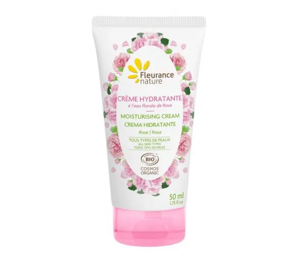 Bio-Rosenblütenwasser Feuchtigkeitscreme Fleurance Nature - 50ml Tube